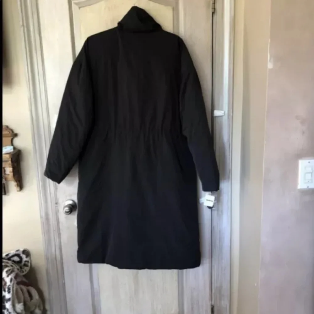 Free People Coat Maxi Downtown Duvet Puffer Adjustable Waist Black - Picture 6 of 7